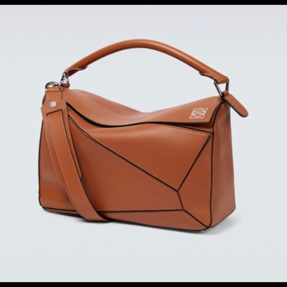 Loewe Brown Puzzle Leather Shoulder Messenger Bag